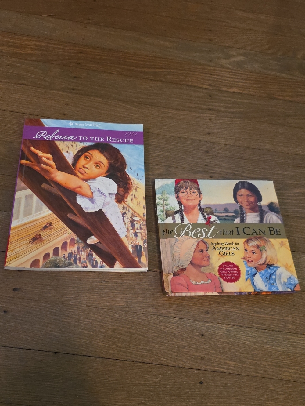 American Girl- 2 Books: "Rebecca to the rescue & "The best that I can be" w/ CD